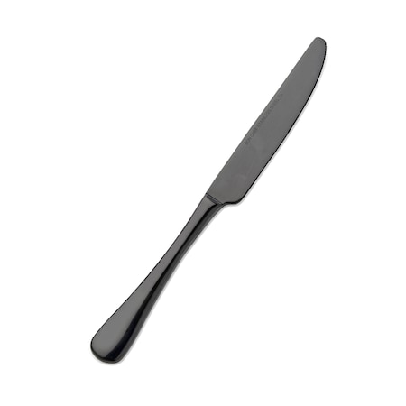 Bon Chef Como, Dinner Knife, Solid Handle, Mirror Finish, 13/0, 9.13" - Black , set of 12 S4011B